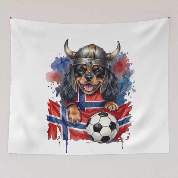Item preview, Cavalier King Charles Spaniel black and tan World Cup Norway Suppawter designed and sold by The Suppawters.