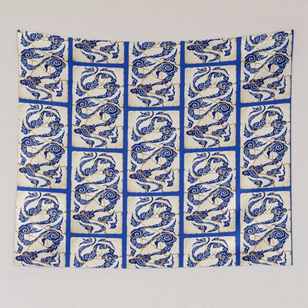 Item preview, Azure Serpent Gzhel Ceramic Design designed and sold by JFOdesign.