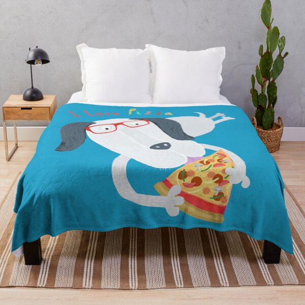 Item preview, I Love Pizza! Cute Dog Eating Pizza By Artist Carla Daly designed and sold by Carla Daly.