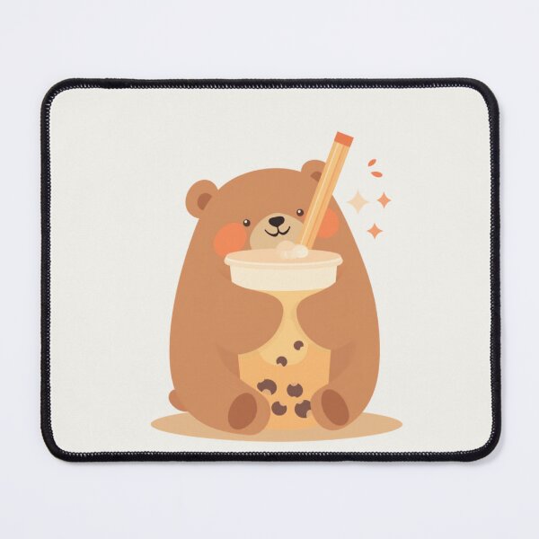 Item preview, Cute Chubby Bear Hugging Boba Tea Cup Kawaii T-Shirt designed and sold by WrongGift.