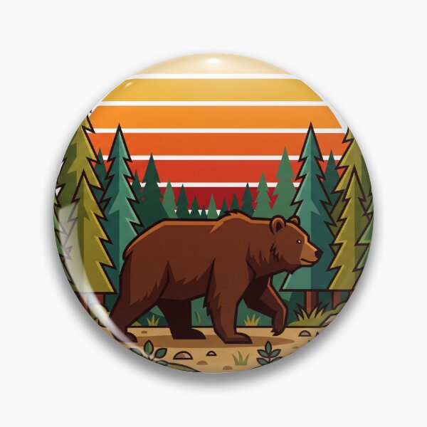 Item preview, Grizzly Bear Forest Sunset designed and sold by maniacdesignz11.