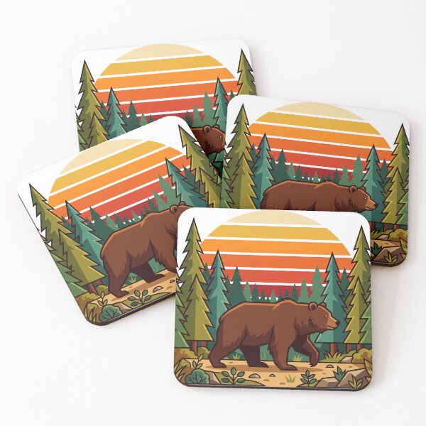 Item preview, Grizzly Bear Forest Sunset designed and sold by maniacdesignz11.