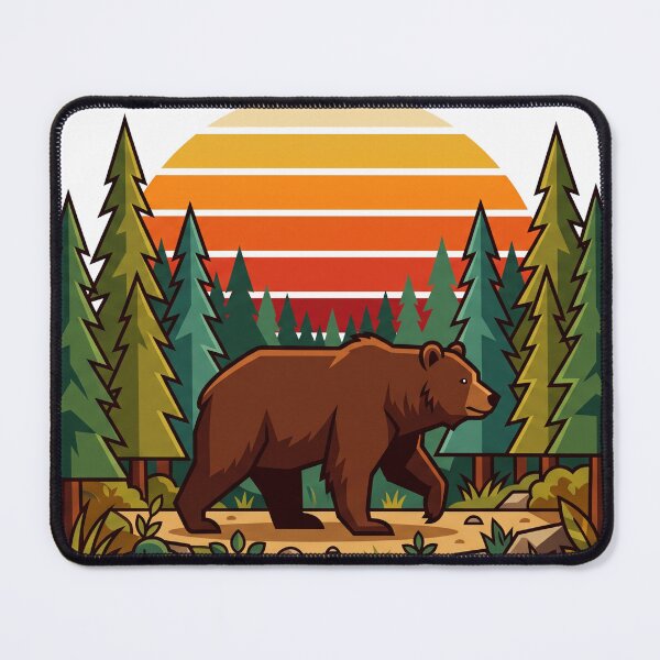 Item preview, Grizzly Bear Forest Sunset designed and sold by maniacdesignz11.