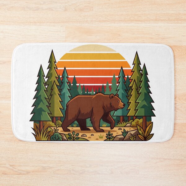 Item preview, Grizzly Bear Forest Sunset designed and sold by maniacdesignz11.