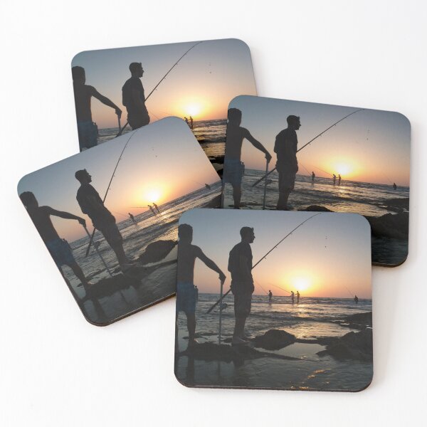 Item preview, Fishermen on Rock at Golden Sunset designed and sold by Amitphotos.