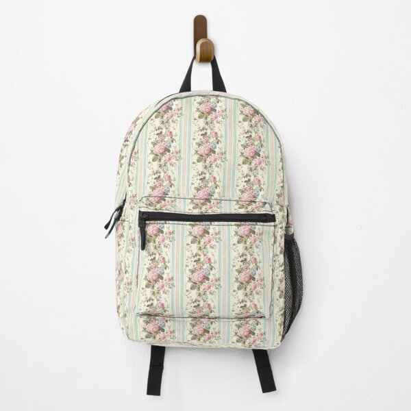 Item preview, Vintage Pink French Rose Floral and Stripes designed and sold by LouieVanille.