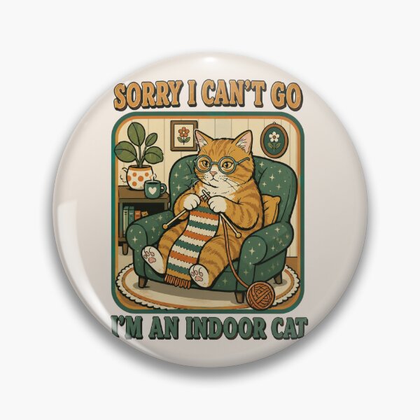 Item preview, Sorry I Can't Go I'm an Indoor Cat, Funny Cat, Introvert, Sarcastic Quote designed and sold by Sprinkle12345.