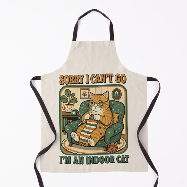 Item preview, Sorry I Can't Go I'm an Indoor Cat, Funny Cat, Introvert, Sarcastic Quote designed and sold by Sprinkle12345.