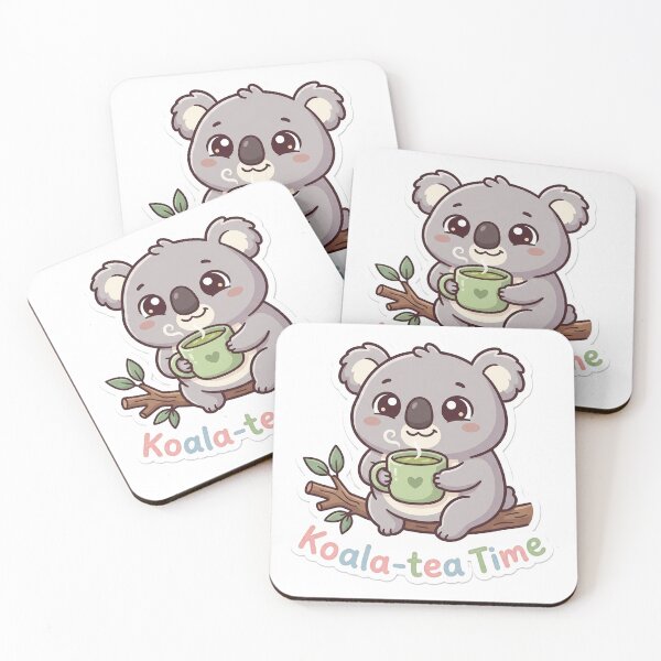 Item preview, Koala-tea Time - Adorable Kawaii Koala Steaming Mug Decal designed and sold by Matcha & Midnight.