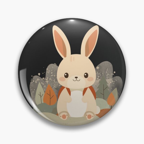 Item preview, Adventurous Bunny Backpack Autumn Forest Kawaii T-Shirt designed and sold by WrongGift.