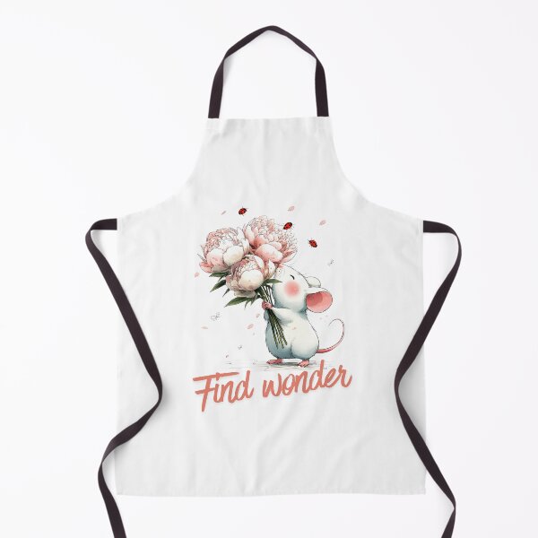 Item preview, Find Wonder Cute Mouse Floral Inspirational Quote designed and sold by CleanDecor.