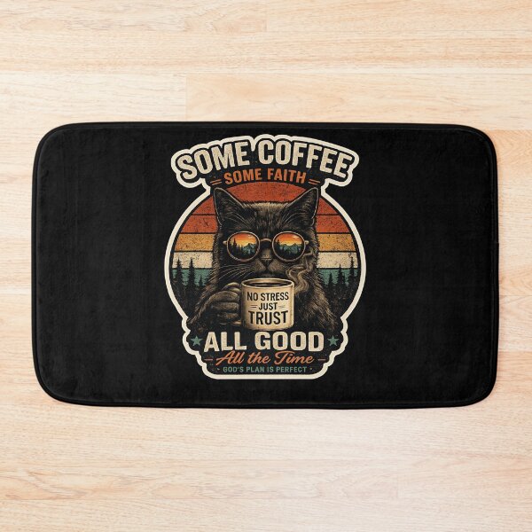 Item preview, Some Coffee Some Faith Black Cat designed and sold by InspireArtI.
