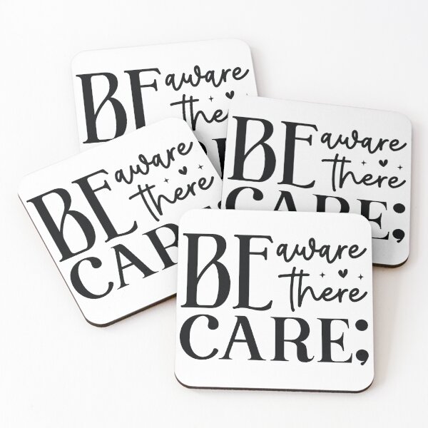 Item preview, Be Aware Be There Care - Mental Health Quotes Retro Vintage Aesthetic Cute Self Care Support Gift designed and sold by FuzionRaptor.