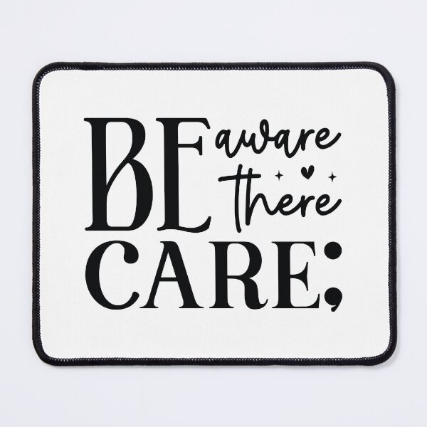 Item preview, Be Aware Be There Care - Mental Health Quotes Retro Vintage Aesthetic Cute Self Care Support Gift designed and sold by FuzionRaptor.