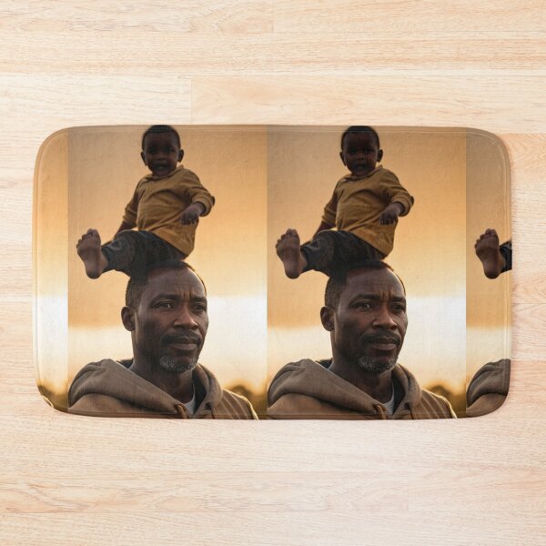 Item preview, Portrait - Afro-descendant Father Figure and Child, Golden Light designed and sold by Beat-It.