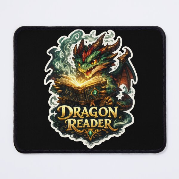 Item preview, Dragon Reader Fantasy Book Lover Sticker designed and sold by Sketchlegacy.
