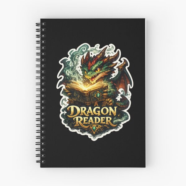 Item preview, Dragon Reader Fantasy Book Lover Sticker  designed and sold by Sketchlegacy.