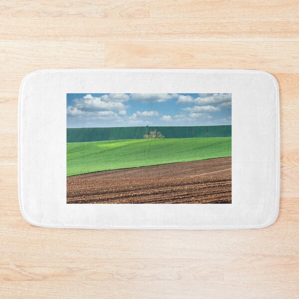 Item preview, Plowed and green wheat fields,Moravia rolling hills landscape ,Chech Republic designed and sold by goceris.