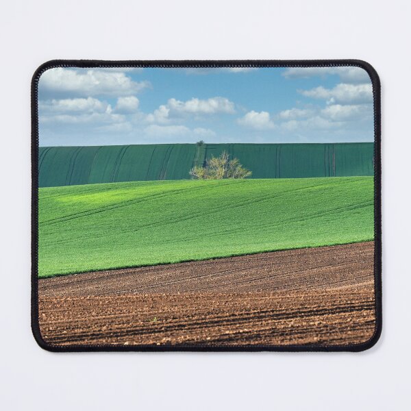 Item preview, Plowed and green wheat fields,Moravia rolling hills landscape ,Chech Republic designed and sold by goceris.