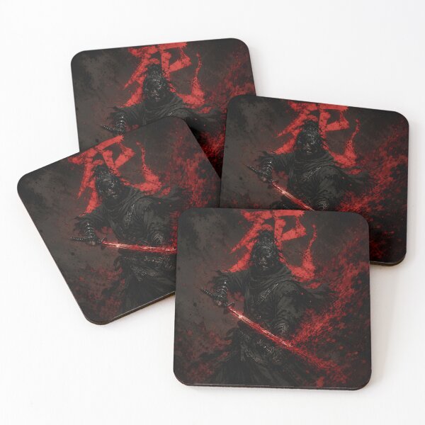 Item preview, Shinobi Crimson Draw Blood Mist Ink Illustration designed and sold by MouradStudio.