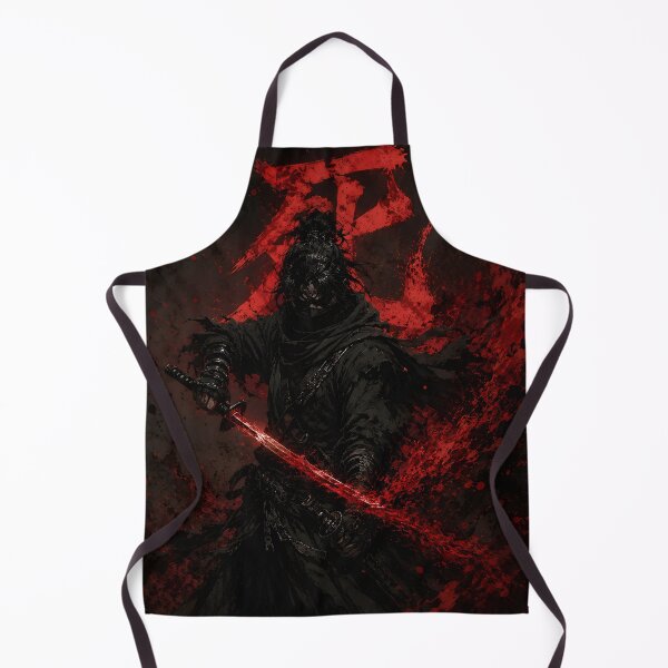 Item preview, Shinobi Crimson Draw Blood Mist Ink Illustration designed and sold by MouradStudio.