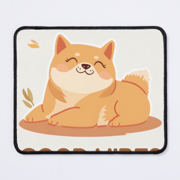 Item preview, Good Vibes Shiba Funny Kawaii Quote Cute Animal T-Shirt designed and sold by WrongGift.
