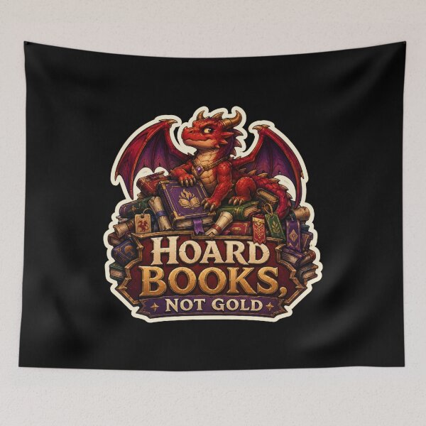 Item preview, Hoard Books Not Gold Dragon Reader Sticker  designed and sold by Sketchlegacy.