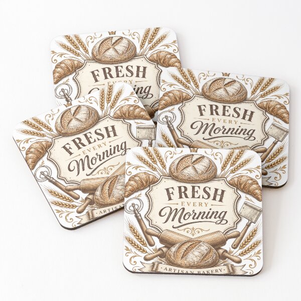 Item preview, Fresh Every Morning | Coffee & Breakfast Typography Graphic T-Shirt designed and sold by rushaib.