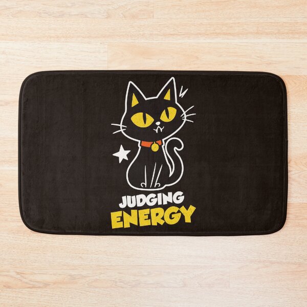 Item preview, Funny Judging Energy Black Cat designed and sold by CamaleonDesigns.