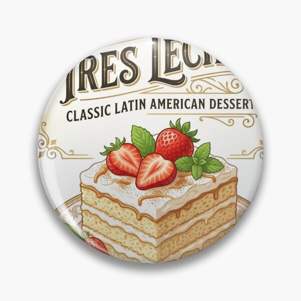 Item preview, Vintage Tres Leches Cake Illustration | Classic Latin American Dessert designed and sold by Mathias Yakubu Design.