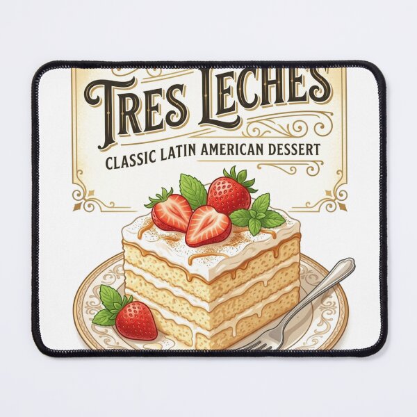 Item preview, Vintage Tres Leches Cake Illustration | Classic Latin American Dessert designed and sold by Mathias Yakubu Design.
