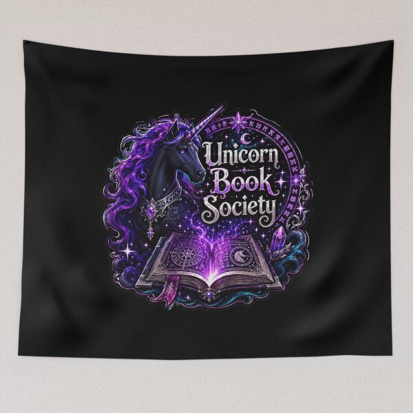 Item preview, Unicorn Book Society Fantasy Reader Sticker designed and sold by Sketchlegacy.