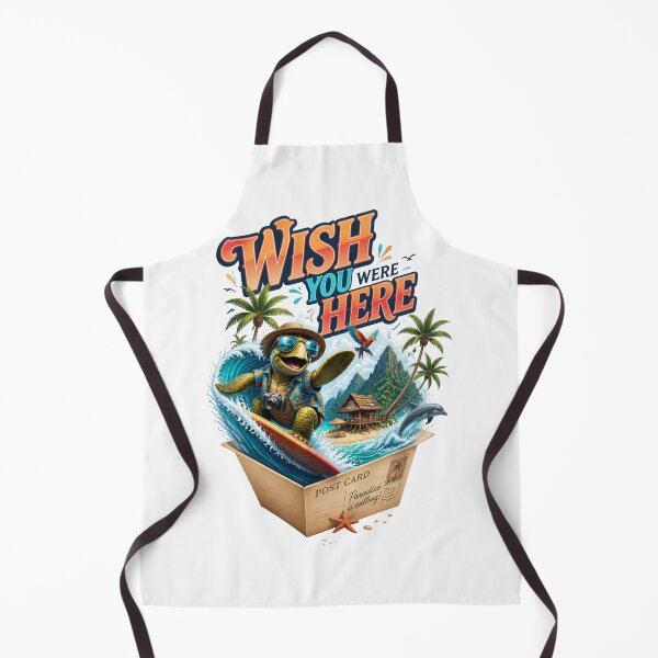 Item preview, Wish You Were Here Surfing Turtle Postcard designed and sold by Sovereign Supply Co..