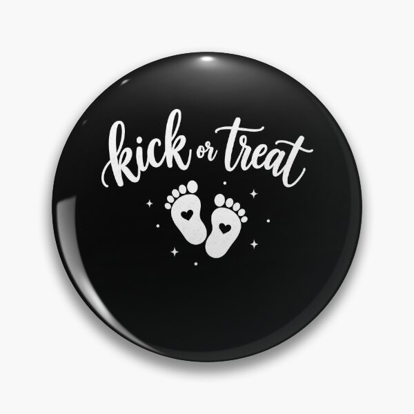 Item preview, Kick Or Treat Halloween Pregnancy Reveal With Baby Feet designed and sold by FreshVibe Prints.