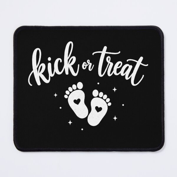 Item preview, Kick Or Treat Halloween Pregnancy Reveal With Baby Feet designed and sold by FreshVibe Prints.