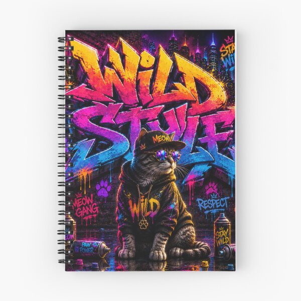 Item preview, Urban Neon Wild Style Cat designed and sold by Neon Riot Studio.