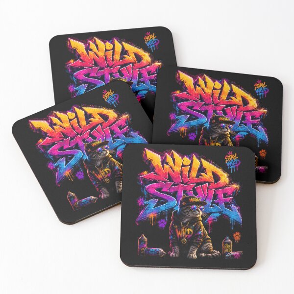 Item preview, Urban Neon Wild Style Cat designed and sold by Neon Riot Studio.