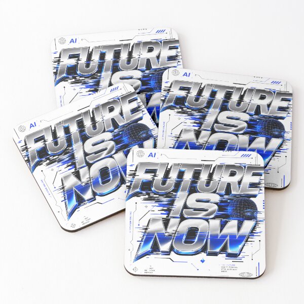 Item preview, Future Is Now | Futuristic Cyberpunk Typography Graphic T-Shirt designed and sold by rushaib.
