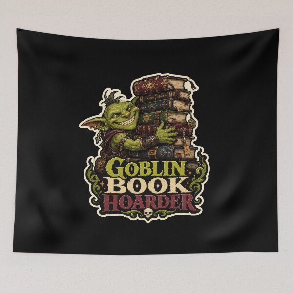 Item preview, Goblin Book Hoarder Fantasy Reader Sticker  designed and sold by Sketchlegacy.