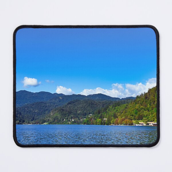 Item preview, Lake Bled with Bled Castle and Pilgrimage Church of the Assumption of Maria, summer season, Slovenia designed and sold by goceris.