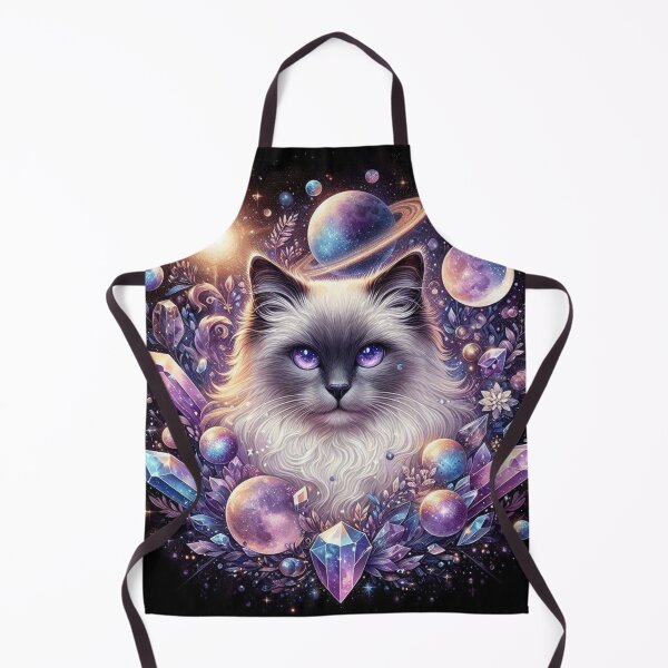 Item preview, Cosmic Cat with Violet Eyes – Mystical Fantasy Art designed and sold by Dogandesighn.