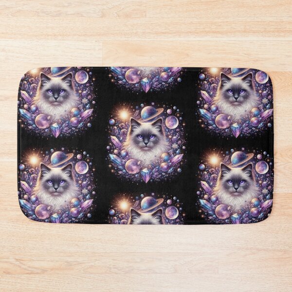 Item preview, Cosmic Cat with Violet Eyes – Mystical Fantasy Art designed and sold by Dogandesighn.