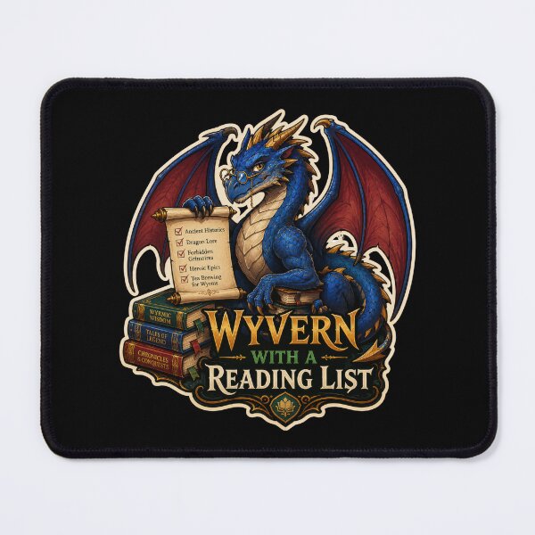 Item preview, Wyvern with a Reading List Fantasy Reader Sticker designed and sold by Sketchlegacy.