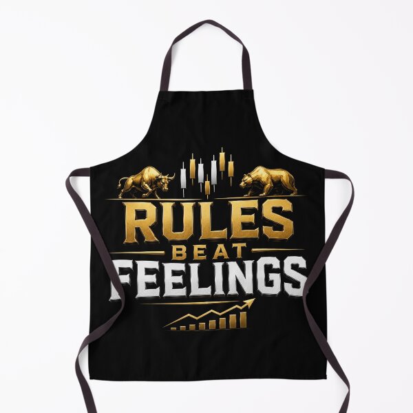 Item preview, Rules Beat Feelings Trading Psychology Forex Trader Design designed and sold by PipForgeStudio .