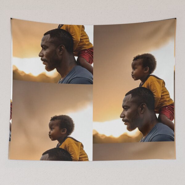 Item preview, Portrait - Paternal Figure and Child, Twilight Atmosphere designed and sold by Beat-It.