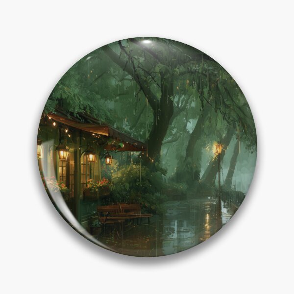 Item preview, Rainy Garden Cafe Cozy Botanical Scene designed and sold by Rtymer.