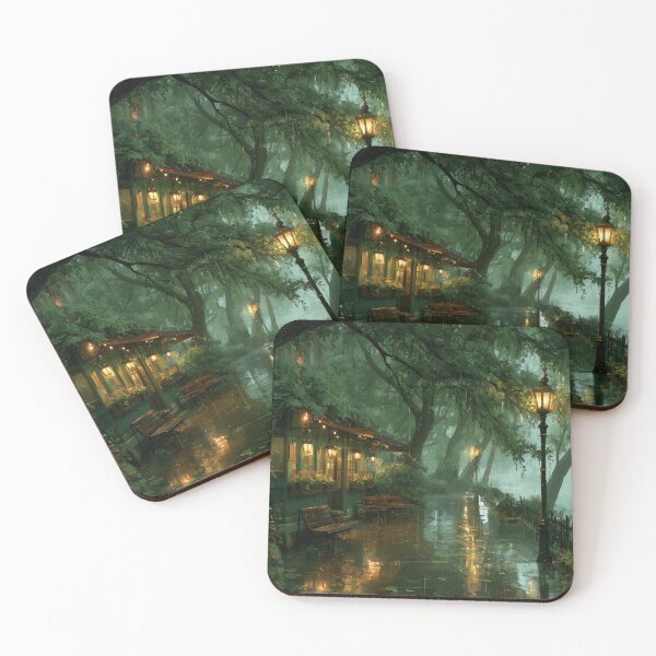 Item preview, Rainy Garden Cafe Cozy Botanical Scene designed and sold by Rtymer.