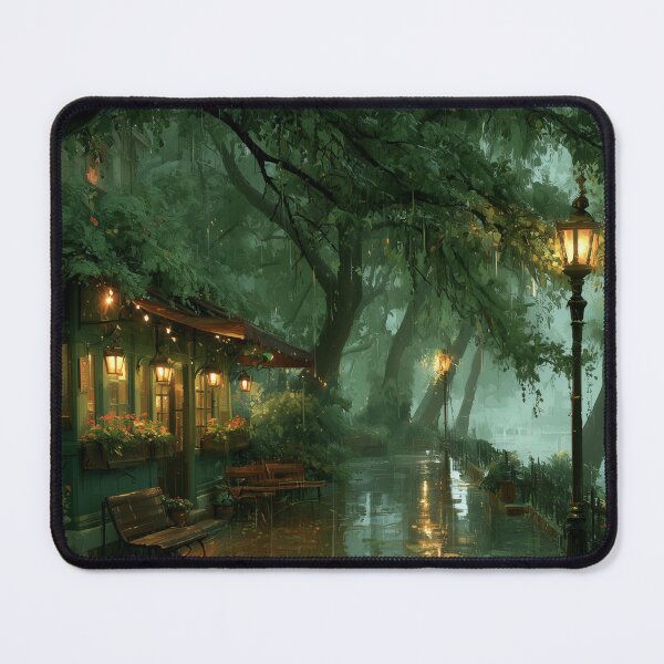 Item preview, Rainy Garden Cafe Cozy Botanical Scene designed and sold by Rtymer.
