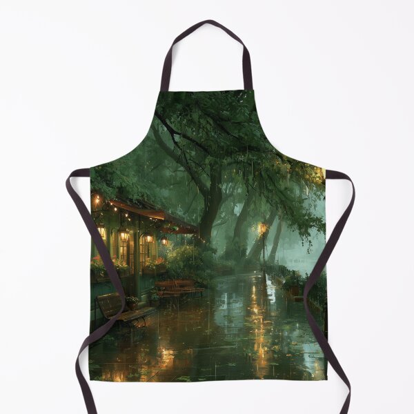 Item preview, Rainy Garden Cafe Cozy Botanical Scene designed and sold by Rtymer.