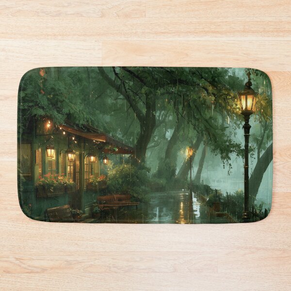 Item preview, Rainy Garden Cafe Cozy Botanical Scene designed and sold by Rtymer.